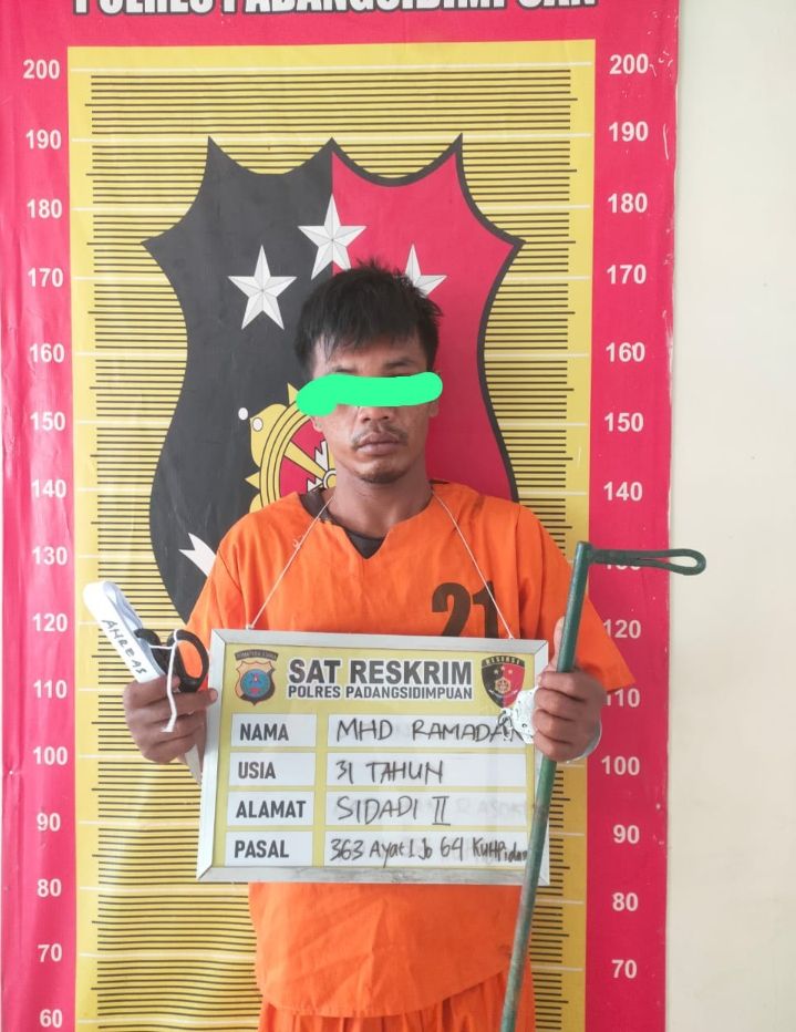 Satreskrim Polres Padangsidimpuan Tangkap Spesialis Pencuri Kotak Infak