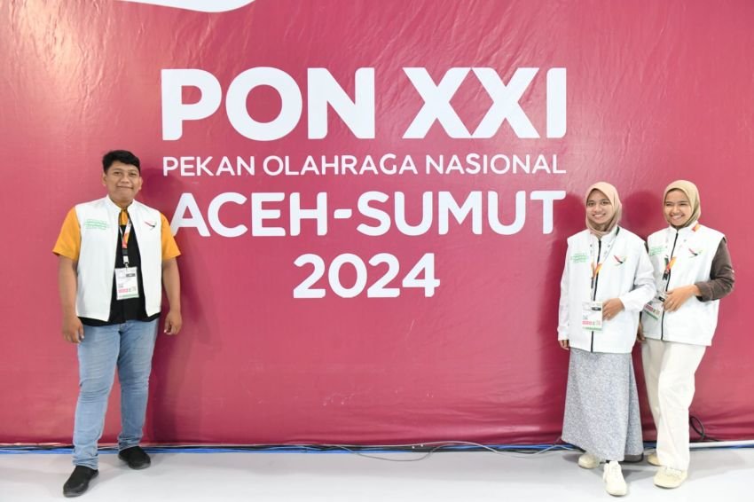 Begini Cerita Tiga Orang Volunteer Tugas di Media Center Cabor Taekwondo PON XXI/2024