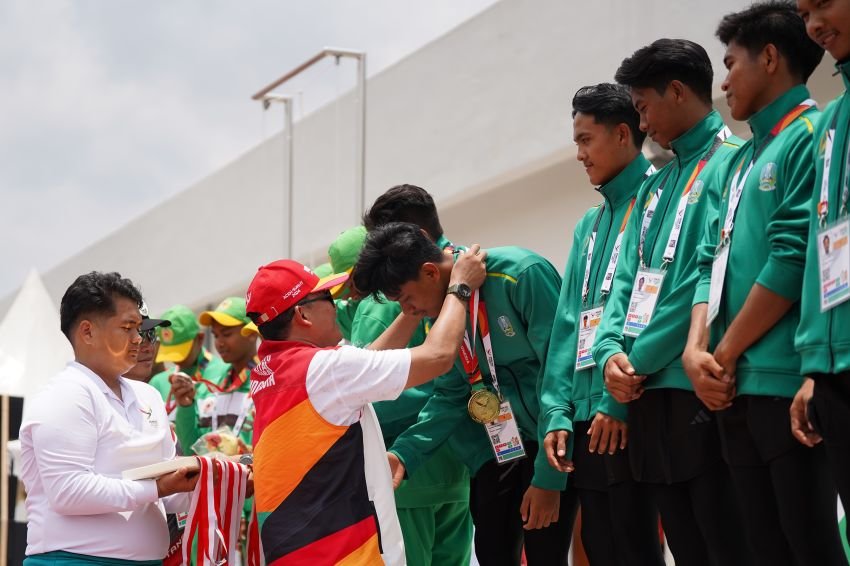 Drumband Putri Sumut Sumbang Satu Emas dari Nomor 400 Meter LBJP