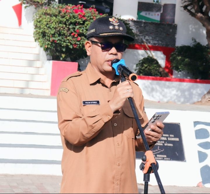 Pesan Bupati Toba Saat Pimpin Apel Gabungan 'Beri Pelayanan Terbaik Selama Saya Cuti'