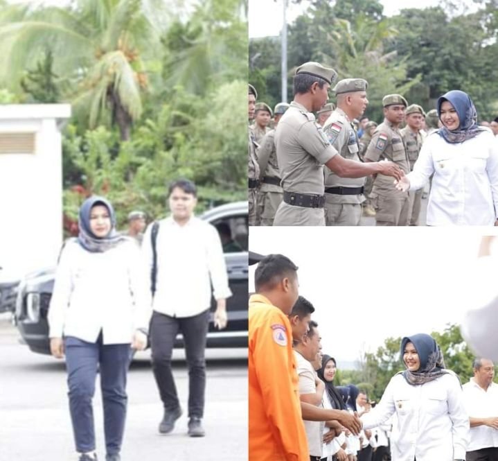 Hari Terakhir Wabup Atika Nasution Pimpin Apel Gabungan Pemkab Madina, Ini Pesannya