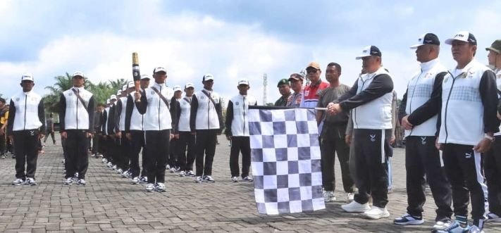 Pemkab Simalungun Berangkat Pasukan Kirab Pembawa Api PON XXI Aceh-Sumut Tahun 2024