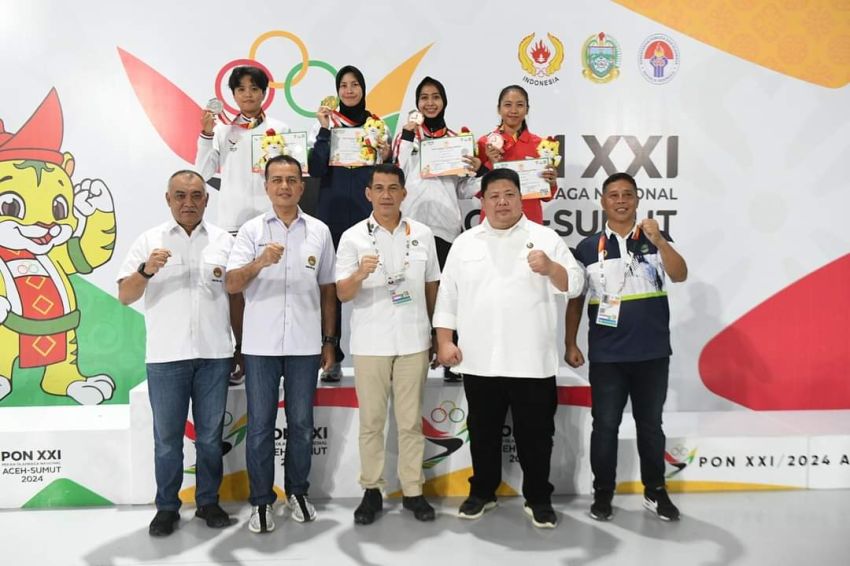 Pertandingan Perdana, Atlet Taekwondo Sumut Raih Medali Perunggu di PON XXI Sumut-Aceh
