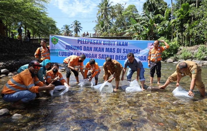 Komitmen PT Agincourt Resources dalam Pelestarian Lingkungan Melalui Penebaran Bibit Ikan