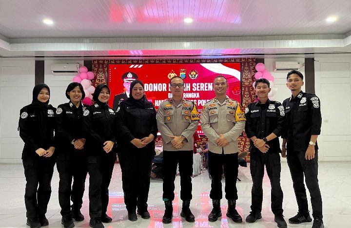 Polres Asahan Melaksanakan Bhakti Kesehatan Donor Darah