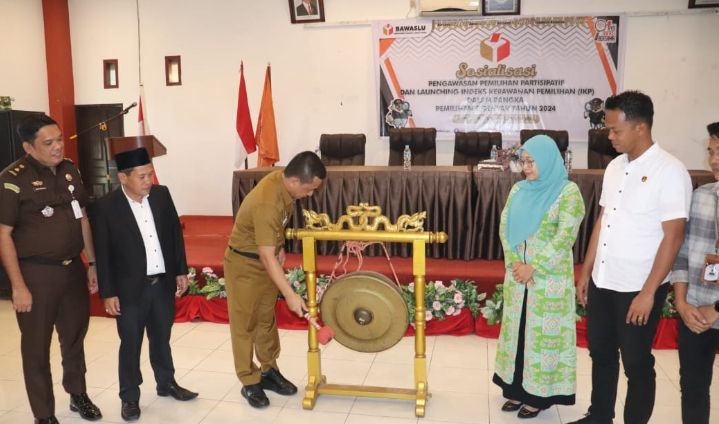 Pj Bupati Padang Lawas Utara Hadiri Sosialisasi Indeks Kerawanan Pemilu