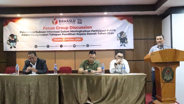 Bawaslu Sumut Gelar FGD "Gandeng KPI, KIP, Diskominfo dan Akademisi untuk Keterbukaan Informasi"