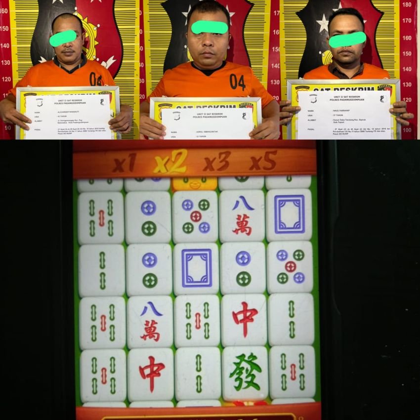 Tiga Pria Terlibat Judi Online Slot Dibekuk di Pasar Sangkumpal Bonang