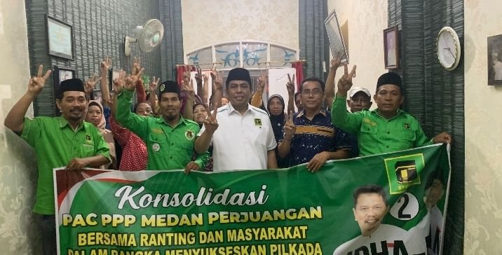 Konsolidasi PAC PPP Medan Perjuangan Kader Siap Menangkan Ridha-Rani di Pilkada Medan