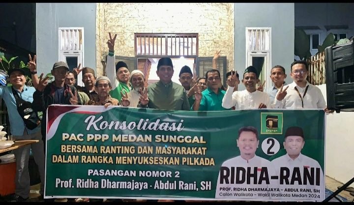 PAC dan Ranting PPP serta Masyarakat Medan Sunggal Siap Menangkan Ridha-Rani Pilkada 2024