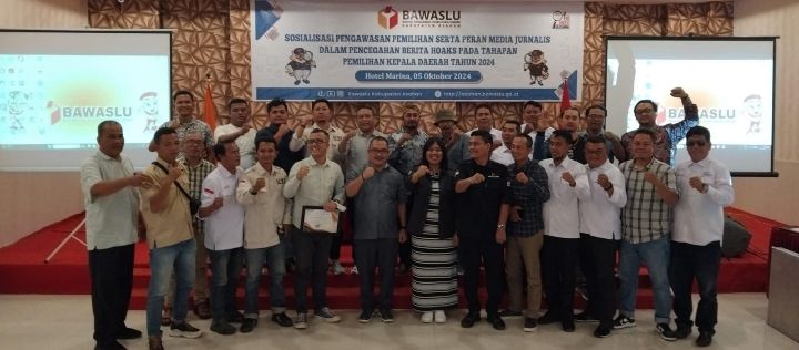 Bawaslu Asahan Sosialisasikan Pengawas Pemilihan Serta Peran Media Jurnalis Cegah Berita Hoaks