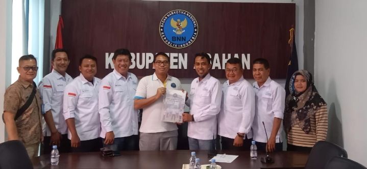 Terkait Penyalahgunaan Narkotika, SMSI Astab Diskusi Dengan BNN Asahan