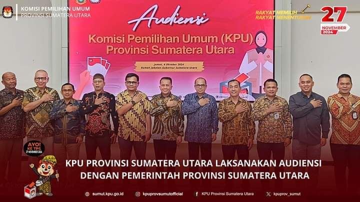 KPU Sumut Audiensi ke PJ Gubernur Sumatera Utara