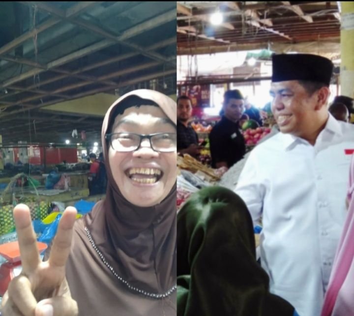 Pedagang Pasar Peringgan : Kami Dukung Nomor 2  Ridha - Rani Amanah