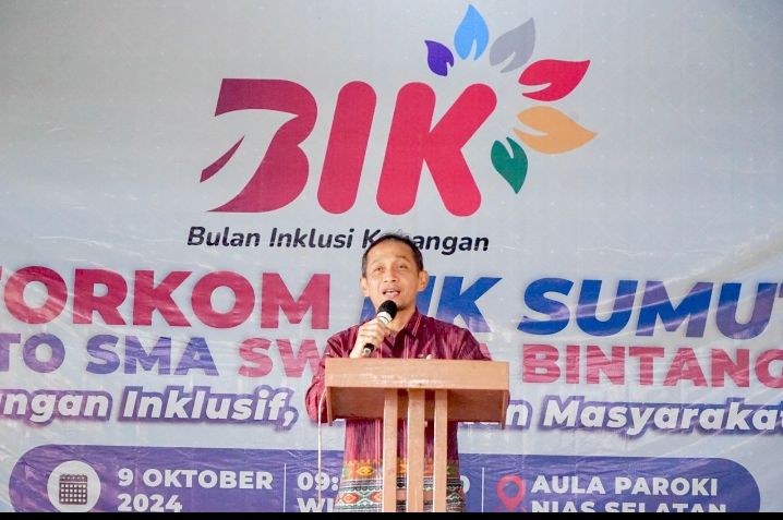 OJK Dan Forkom IJK Sumut Edukasi Keuangan Masyarakat si Nias