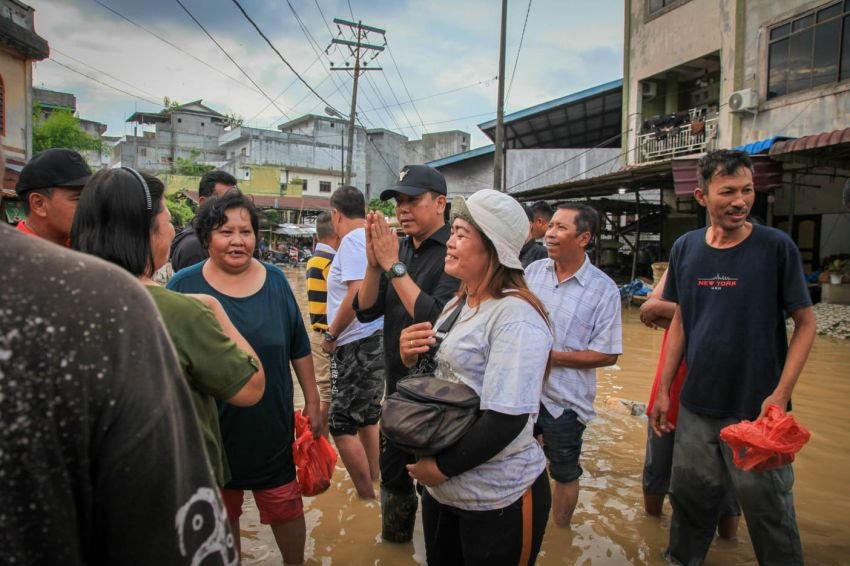 Tebing Tinggi Banjir,  Hasan Basri : Harus Melibatkan Tiga Kabupaten, Provsu Berjuang ke Pemerintah Pusat.