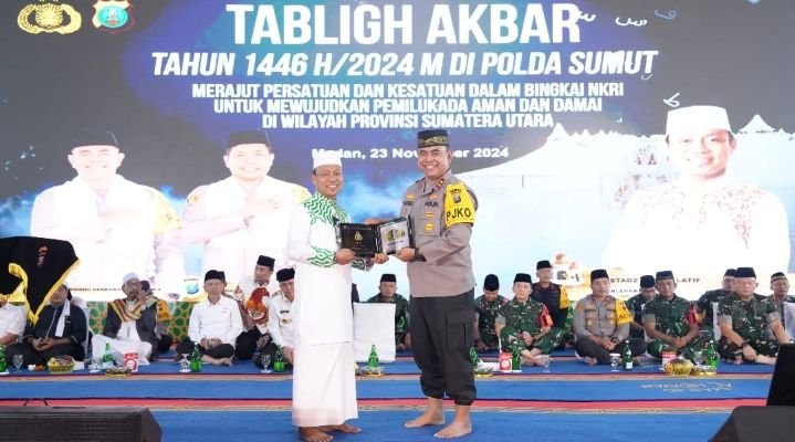 Tabligh Akbar Polda Sumut Sukses Digelar Wujudkan Persatuan Demi Pemilukada Aman dan Damai