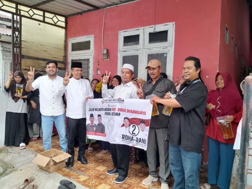 HMTI Kota Medan Bersama Calon Wali Kota Medan, Prof Ridha Jumat Berkah di Empat Kecamatan