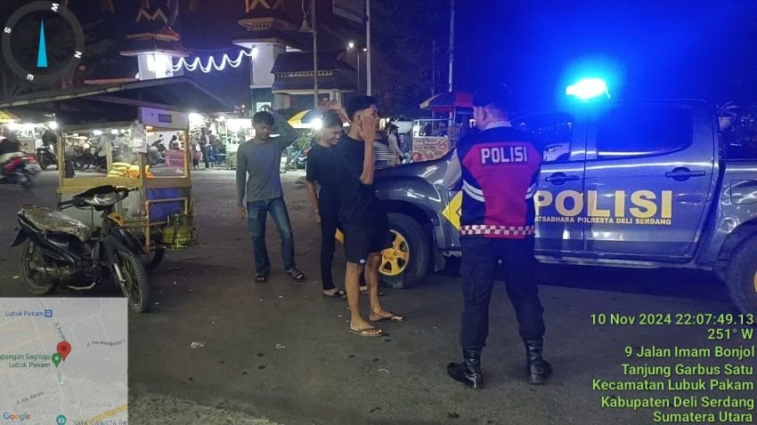 Antisipasi Kejahatan Pada Malam Hari, Polresta Deli Serdang rutin Patroli
