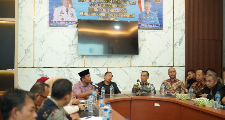 Sosialisasi Netralitas dan Profesionalisme ASN Dalam Penyelenggaraan Pemilihan Kepala Daerah Serentak dan HUT KORPRI ke-53