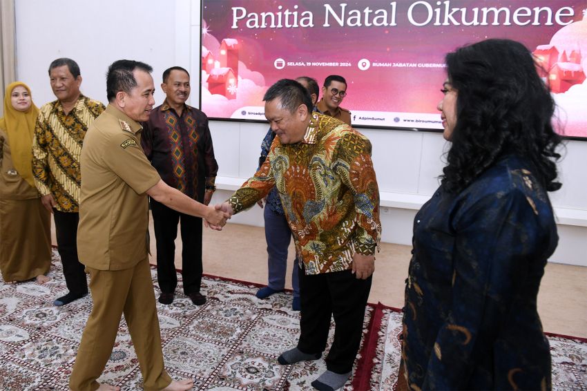 Pj Gubernur Agus Fatoni Dukung Pelaksanaan Natal Oikumene di Sumut Berjalan Sukses