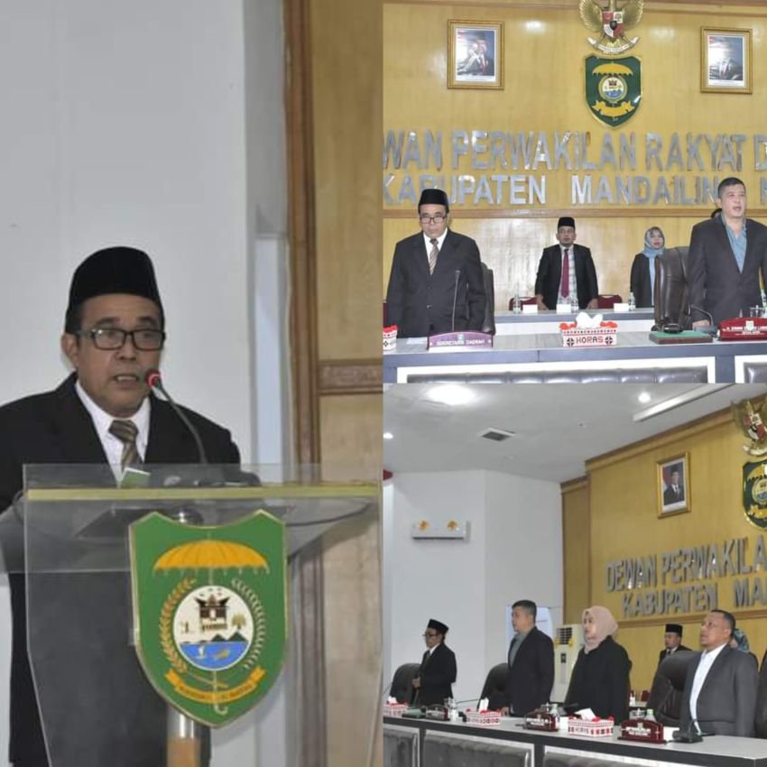R-APBD Madina Hampir Rp 2 Trilyun saat Sekda Sampaikan Nota Pengantar Rancangan APBD Tahun 2025