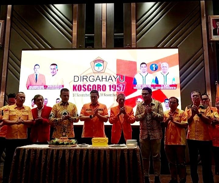 Dihadiri Ketum Dave Laksono, Kosgoro 1957 Rayakan Ulang Tahun ke-67, Deklarasi Dukung Pasangan Bobby-Surya di Pilgubsu