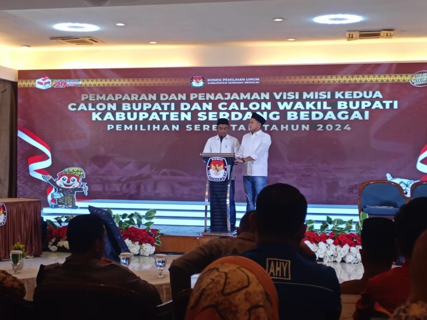KPU Sergai Gelar Pemaparan Visi Misi Ke-II Calon Bupati dan Wakil Bupati Sergai Pasangan Dambaan Siap Melanjutkan Pembangunan