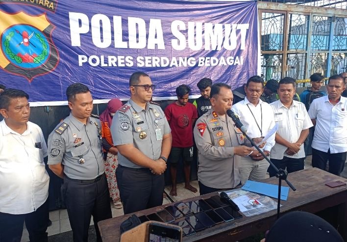 Ungkap Kasus TPPO Polres Sergai Amankan 3 WNI dan 7 WNA