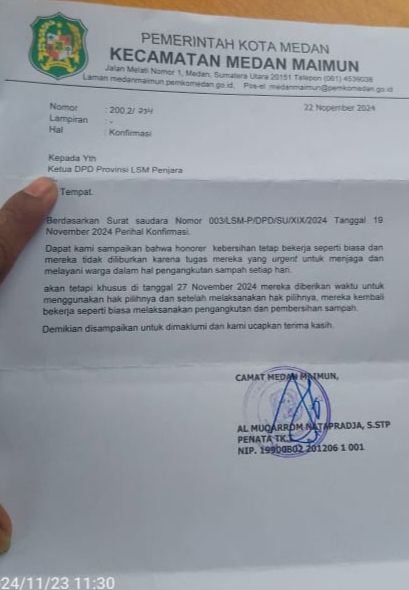 Blok Sumut Minta Bawaslu Periksa Camat Larang Honorer Kebersihan Libur Nasional Pilkada Serentak