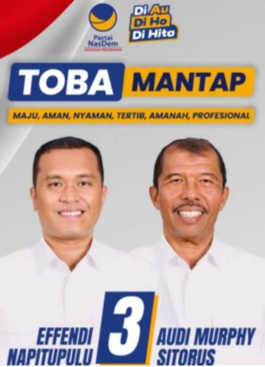 Pasangan Effendi-Murphy Unggul Sementara dalam Pilkada Kabupaten Toba 2024 dengan 46% Suara