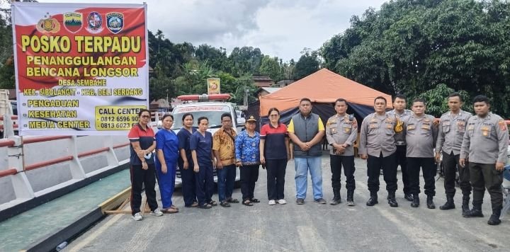 Polrestabes Medan Dirikan Posko Penanggulangan Longsor Sibolangit, Berikut Nomor Pengaduannya