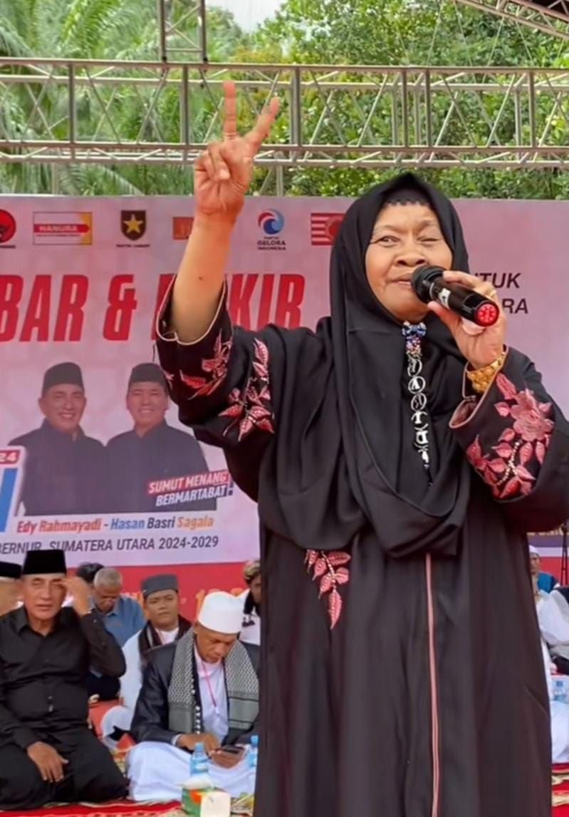 Heboohh..Diduga Ibunda Kapolres Tapsel Dukung Cagub Edy-Hasan sedangkan Menantunya Ketua Tim Relawan Bobby-Surya Wilayah Tabagsel