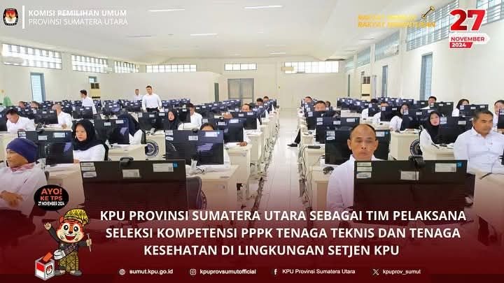 KPU Sumut Menjadi Tim Pelaksana Seleksi Kompetensi PPPK Tenaga Teknis dan Kesehatan