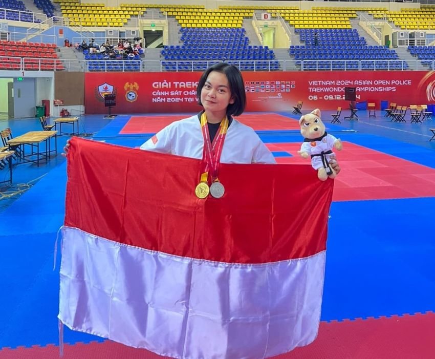 Polwan Polda Sumut Ukir Prestasi di Asian Police Taekwondo Championship 2024