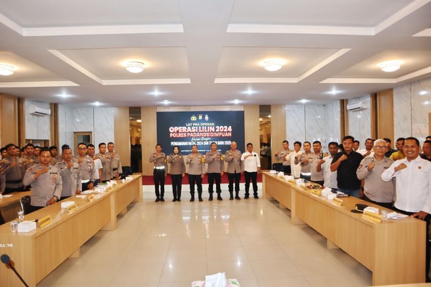 Lat Pra Ops Lilin Toba 2024: Persiapan Polres Padangsidimpuan untuk Pengamanan Natal 2024 dan Tahun Baru 2025