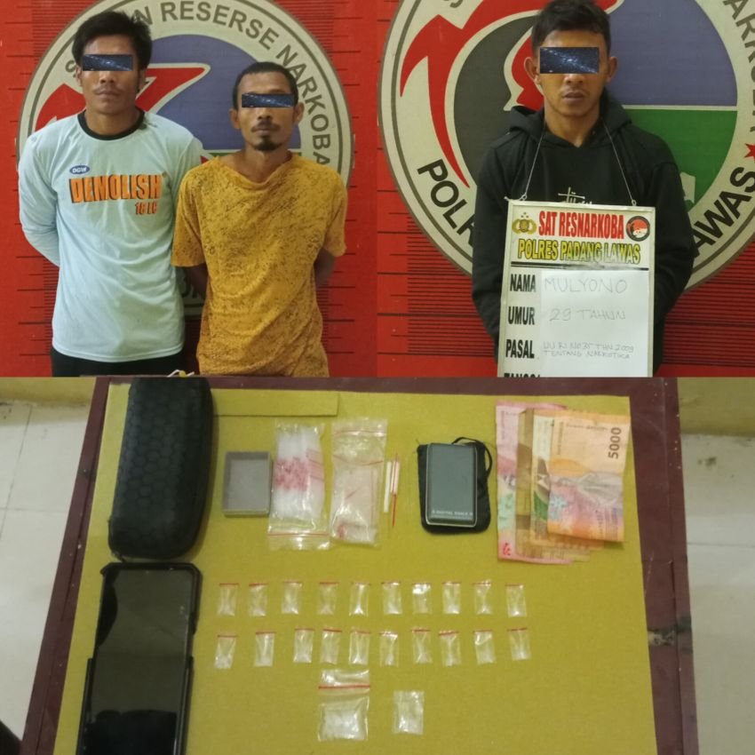 Tiga Pria ditangkap Satresnarkoba Polres Palas di tengah Gubuk kelapa sawit Masyarakat, Ini Penjelasan AKBP Diari Astetika.
