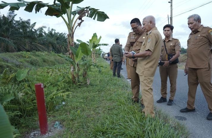 Bupati Asahan Tinjau Lahan Lokasi Rencana Pembangunan Lapas