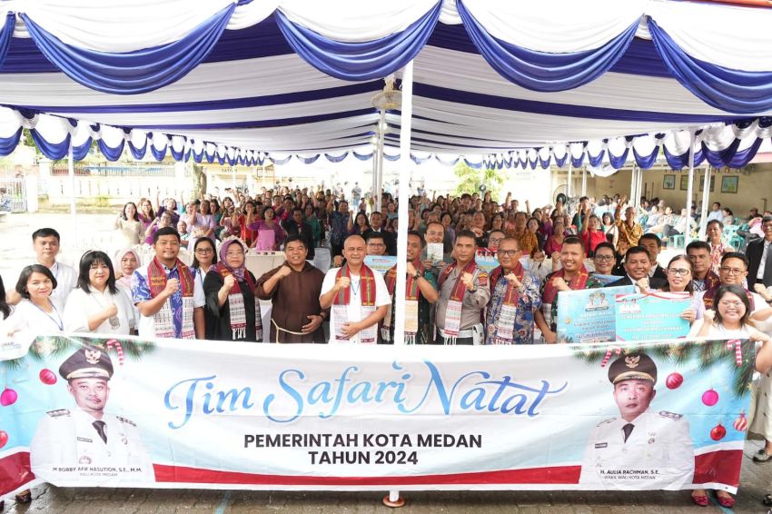 Safari Natal, Pemko Medan Salurkan Bantuan Renovasi 50 Juta Gereja Katolik Santa Maria Pintu Surga