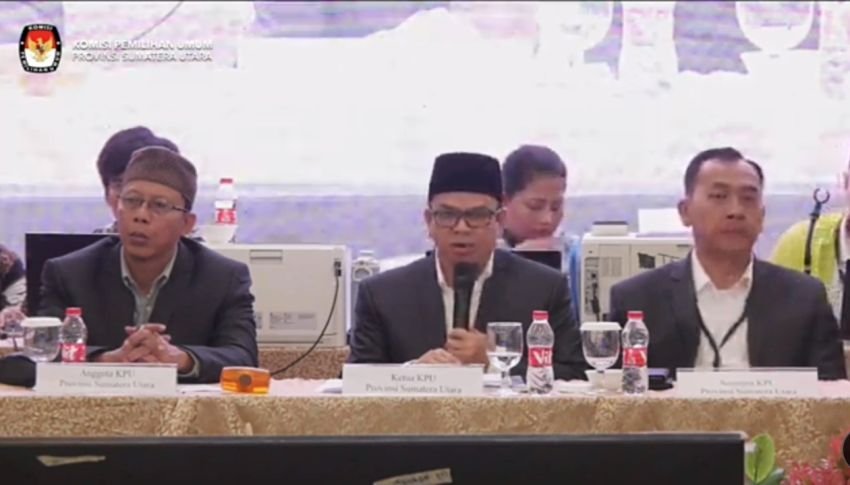 KPU Sumut Menggelar Rapat Pleno Terbuka Rekapitulasi Perolehan Suara Tingkat Provinsi Sumatera Utara