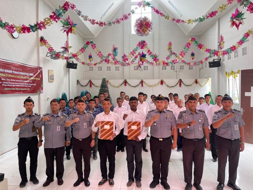 Lakukan Upacara saat Natal, 61 WBP Lapas Lubuk Pakam Terima REMISI