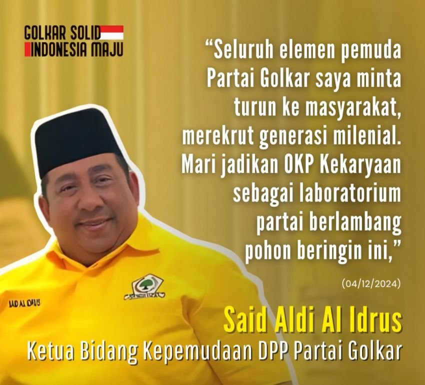 Said Aldi Al Idrus Ajak Pemuda Golkar Rekrut Generasi Milenial