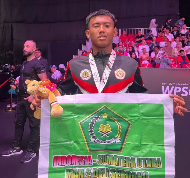 Siswa MAN 2 Deli Serdang Harumkan Indonesia, Raih Perunggu Kejuaraan Dunia Pencak Silat 2024