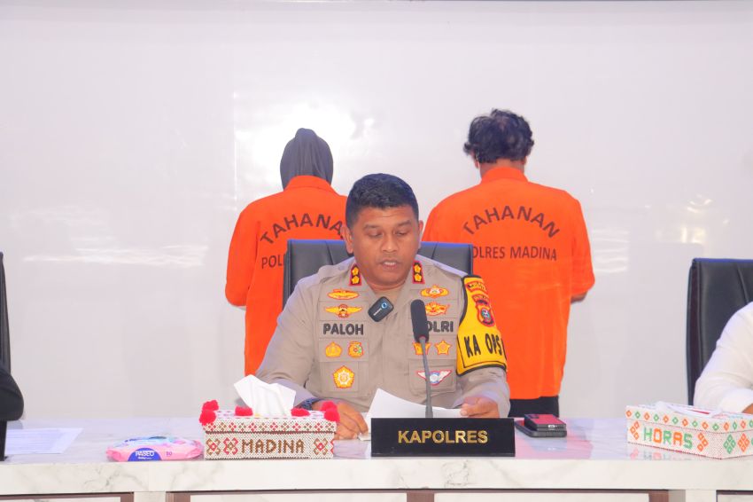Viral! Kapolres Madina Ungkap Kasus Video Asusila di Kotanopan,AKBP Arie Paloh : Dua Tersangka Diamankan