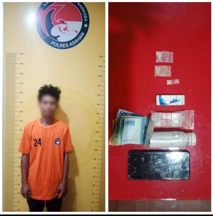 Polsek Simpang Empat Polres Asahan Amankan RN Penjual Narkotika Jenis Sabu