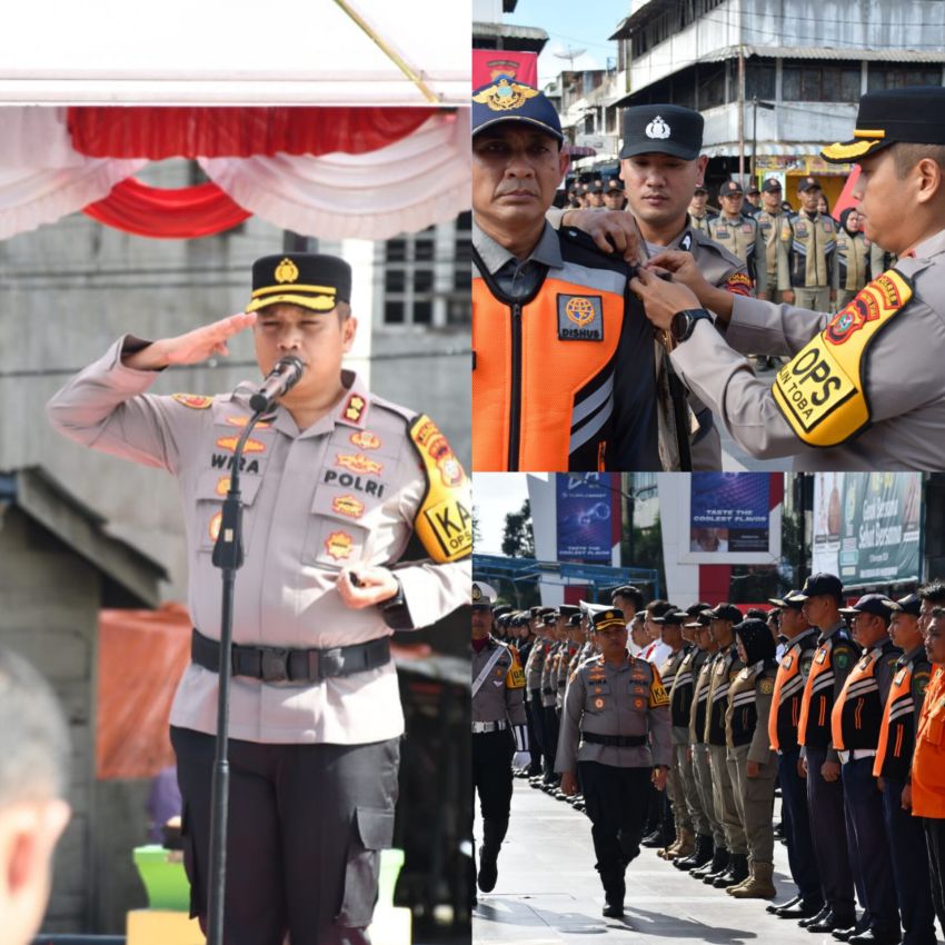 Jelang Nataru,AKBP Dr Wira Prayatna Menjadi Irup saat Gelar Apel Operasi Lilin Toba Tahun 2024 di Alaman Bolak Padang Nadimpu Padangsidimpuan