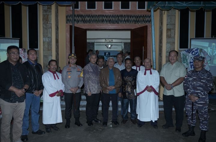 Bupati Asahan Bersama Forkopimda Asahan Monitoring Perayaan Malam Natal 2024