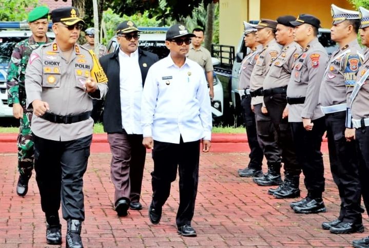 Wakil Bupati Simalungun Hadiri Apel Gabungan Siaga Bencana di Polres Simalungun