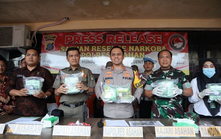Penyeludupan Sabu 6 Kg, Polres Asahan Gelar Press Release