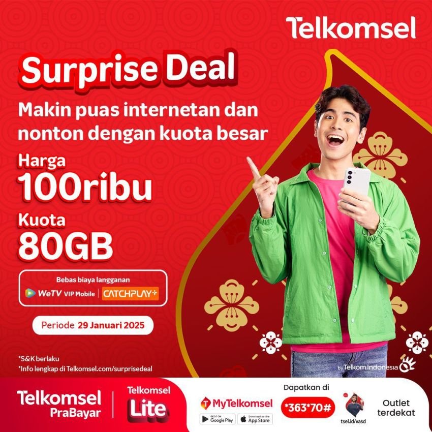 Telkomsel Hadirkan Paket Eksklusif Surprise Deal Spesial Imlek